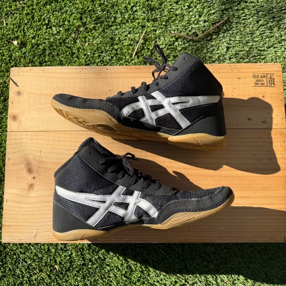 Asics Matflex 5 Wrestling Shoes Mens 11.5 Black White High Top Sneakers main image 4